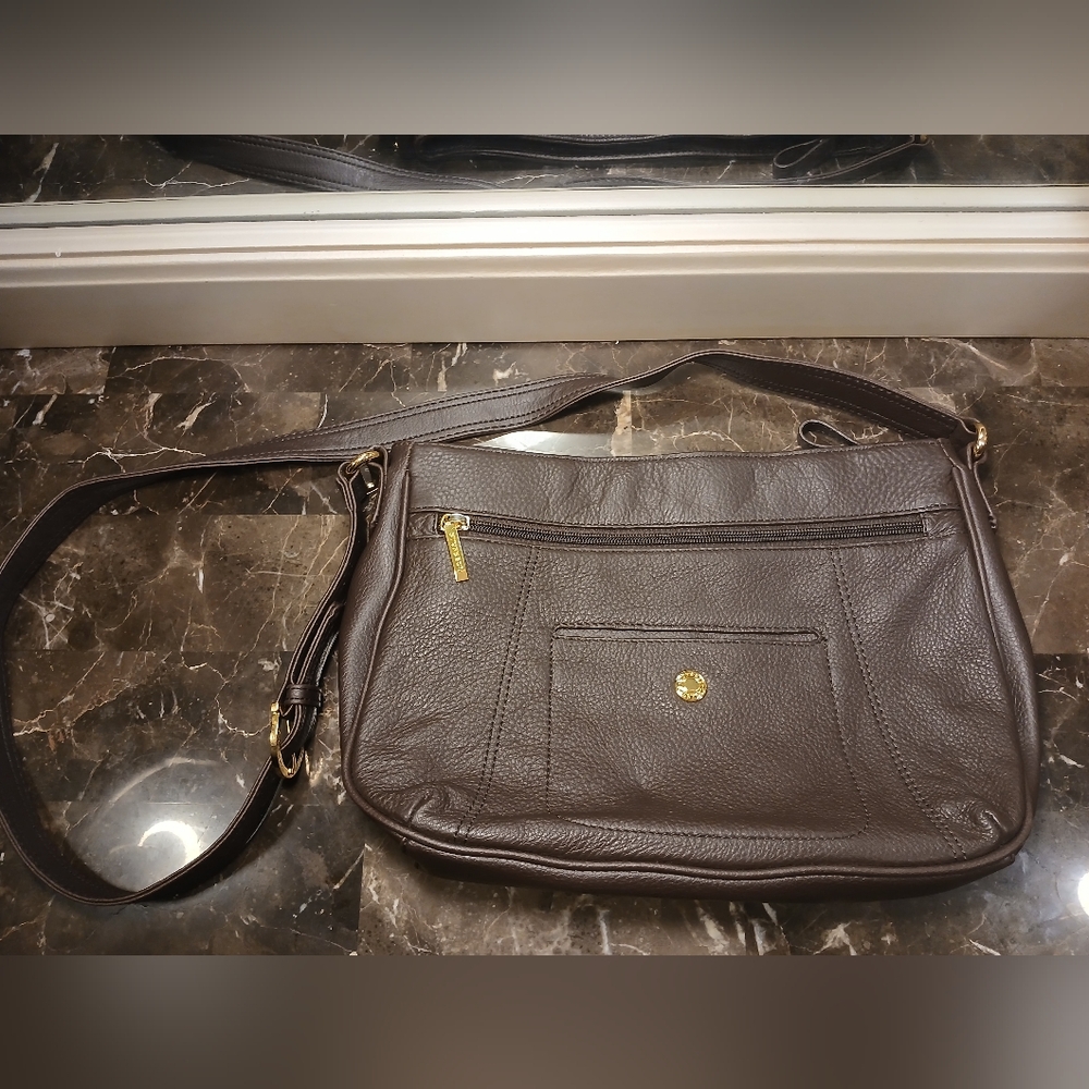 Stone & Co. Dark Brown Geniune Leather Messenger Bag